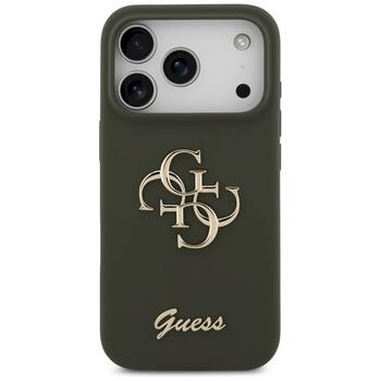 Guess Silicone Big 4G Script case Aizsargapvalks priekš iPhone 17 Pro / haki (GUHCP17LSC4GSMA)