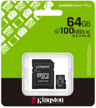Kingston Micro SDXC UHS-I Карта памяти 64GB (SDCS3/64GB)