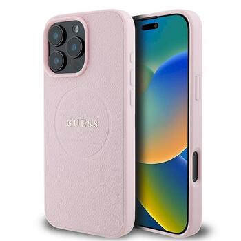 Guess GUHMP15XPGHSMMP Grained Ring MagSafe Защитный чехол для iPhone 15 Pro Max 6.7