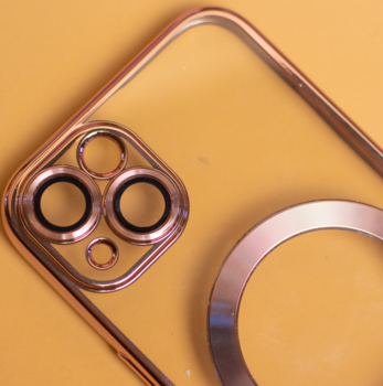 Mocco Color Chrome MagSafe Case Aizsargapvalks Priekš Apple iPhone 15 (MC-CHMG-IPH-15-PN)