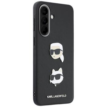 Case Karl Lagerfeld w/ Karl&Choupette Heads Pins&Logo Защитный чехол для Samsung Galaxy A37 5G / чёрный (KLHCSA37PSFDHPOK)