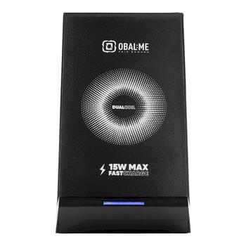 OBAL:ME StandCharger Wireless Charging Stand Беспроводная зарядная подставка 15W / чёрный (OMWSCH01)