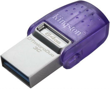 Kingston 64GB microDuo 3C  USB Type-A + USB Type-C Флеш Память (DTDUO3CG3/64GB)