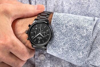 Giewont Vīriešu pulkstenis Chronograph Sapphire GW6310-B1 / melns (GW6310-B1)
