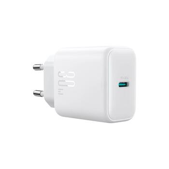 Joyroom JR-TCF24 Travel Charger Type-C Зарядное устройство PD 30W SFC PPS / белый (JR-TCF24-WHT)