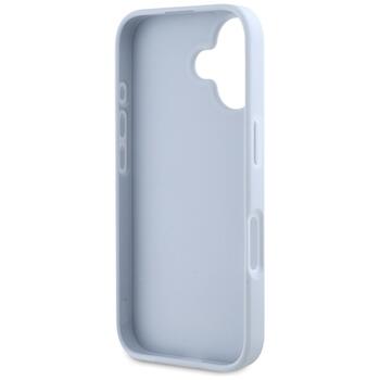 Guess Grained Big 4G Logo Small Classic Logo Case Aizsargapvalks priekš iPhone 16 / zils (GUHCP16SPGT4MBB)