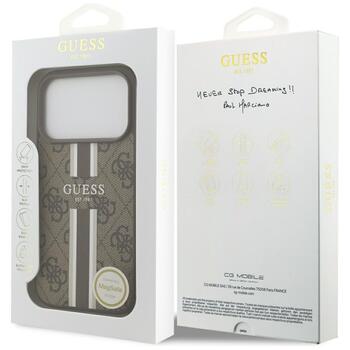 Guess 4G Printed Stripes MagSafe Case Защитный чехол для iPhone 17 Pro / коричневый (GUHMP17LP4RPSW)