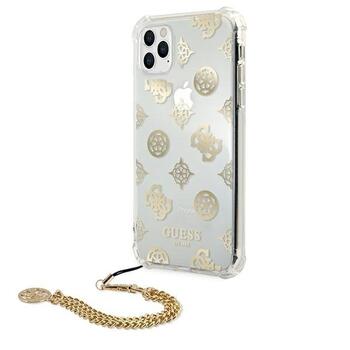 Guess GUHCN58KSPEGO Peony Chain Collection Aizsargapvalks priekš iPhone 11 Pro 5,8