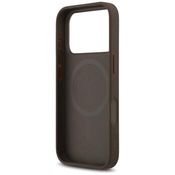 Guess 4G Printed Stripes MagSafe Case Защитный чехол для iPhone 17 Pro / коричневый (GUHMP17LP4RPSW)
