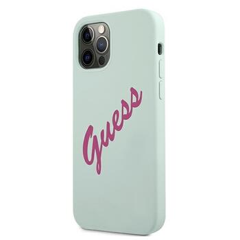 Guess GUHCP12LLSVSBF Silicone Vintage Hardcase Aizsargapvalks priekš iPhone 12 Pro Max 6,7