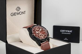 Giewont Vīriešu pulkstenis Chronograph Sapphire / melni brūns (GW8810-A3)