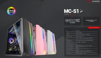 Mars Gaming MC-S1 Datora korpuss mATX / ARGB / Window (MCS1)