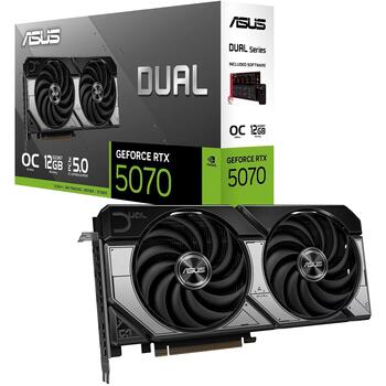 Asus NVIDIA GeForce RTX 5070 DUAL OC Видеокарта 12 GB / GDDR7 / 192 bit (DUAL-RTX5070-O12G)