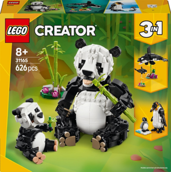 LEGO 31165 Creator 3in1 Wild Animals Panda Family Konstruktors (31165)
