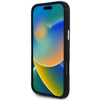Case Guess Denim Triangle Logo MagSafe Защитный чехол для iPhone 16 Pro Max / чёрный (GUHMP16XRJFWTLK)