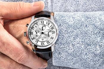 Giewont Vīriešu pulkstenis Chronograph Sapphire GW6260-A1 / sudraba (GW6260-A1)