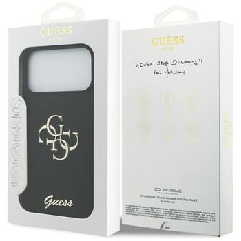 Guess Silicone Big 4G Script case Защитный чехол для iPhone 17 Pro Max / чёрный (GUHCP17XSC4GSMK)