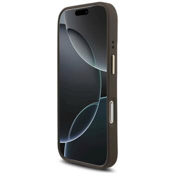 Guess 4G Big 4G Classic Logo Big Strap Metal Buttons Case for iPhone 17 Pro Brūns (GUHCP17LP4G4BCSW)