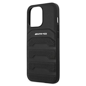 AMG AMHCP13LGSEBK Back Case Кожанный Чехол для телефона Apple iPhone 13 Pro Черный (AMHCP13LGSEBK)