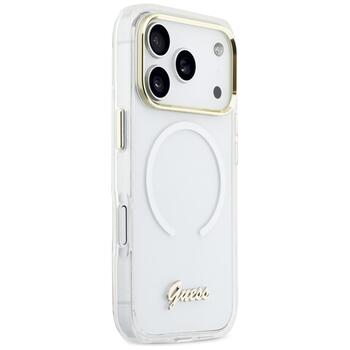 Guess IML Gradient Script Metal MagSafe Защитный чехол для iPhone 17 Pro Max / чёрный (GUHMP17X5HTGMCSH)