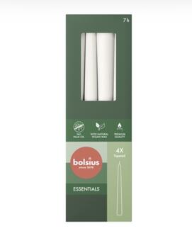 Bolsius Galda Sveces 245/24mm Baltas 4gab (37356902)