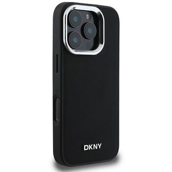 DKNY Plain Silver Logo MagSafe Aizsargapvalks Priekš Apple iPhone 16 Pro Max (DKHMP16XPSCMCLK)