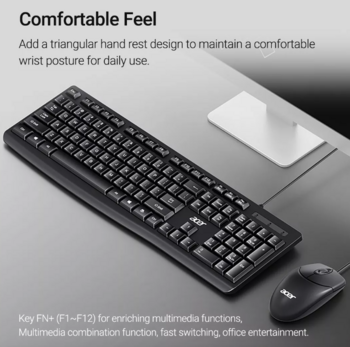 Acer OAK040 Vadu Klaviatūra + Pele USB / ENG (OAK040)