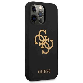 Guess GUHCP13XLS4GGBK Silicone 4G Logo Защитный чехол для iPhone 13 Pro Max 6.7