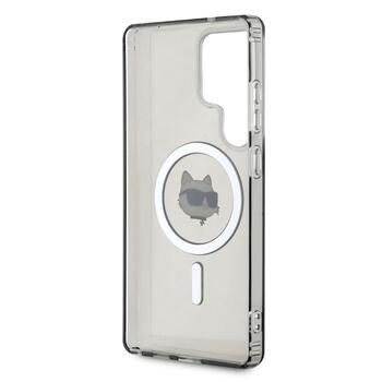 Karl Lagerfeld Button Choupette Head Printed Logo MagSafe Чехол для Samsung Galaxy S25 Ultra (KLHMS25LHLSCHK)