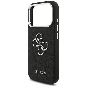 Case Guess Grained Big 4G Classic Logo Защитный чехол для iPhone 17 Pro / чёрный (GUHCP17LPG4SMCEK)