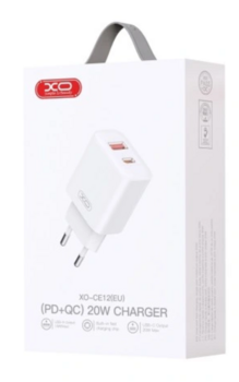 XO CE12 USB - USB-C Зарядное Устройство 20W (CE12WH)