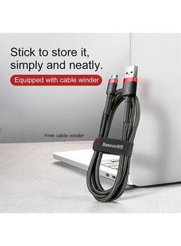 Baseus Cafule USB к microUSB Кабель 2.4A 1m / красно-чёрный (CAMKLF-B91)