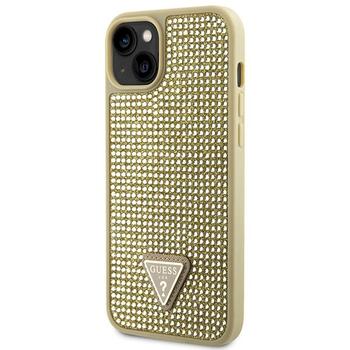 Guess GUHCP14SHDGTPD Hardcase Rhinestone Triangle Aizsargapvalks priekš iPhone 14 / 15 / 13 6.1