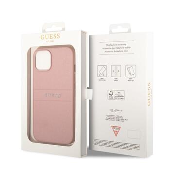 Guess PU Leather Saffiano Case Защитный чехол для iPhone 14 Plus / розовый (GUHCP14MPSASBPI)