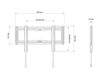 Multibrackets MB-6553 OLED TV sienas kronšteins līdz 32-65