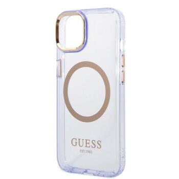 Guess GUHMP14SHTCMU Hardcase Gold Outline Translucent MagS Защитный чехол для iPhone 14 / 15 6.1