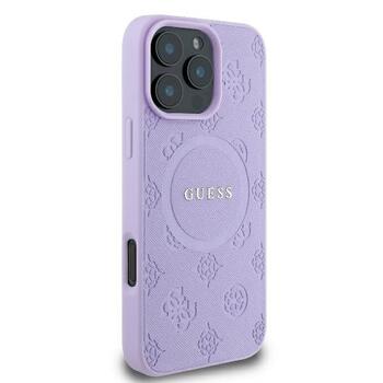 Guess GUHMP16XPSAPSMEU Hardcase Saffiano Peony Classic Logo Aizsargapvalks priekš iPhone 16 Pro Max 6.9