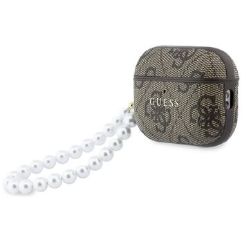 Case Guess 4G Pearl Strap Защитный чехол для AirPods Pro 3 / коричневый (GUAP3P4E4PSW)