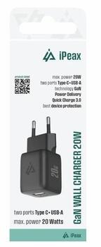 iPEAX GaN 90010125 USB-C / USB-A Сетевое зарядное устройство 20W (90010125)