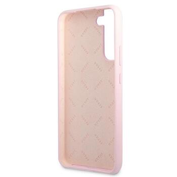 Guess GUHCS22MLSLMGLA Hardcase Silicone Script Metal Logo Aizsargapvalks priekš Samsung Galaxy S22+ S906 / lavandas (GUHCS22MLSLMGLA)