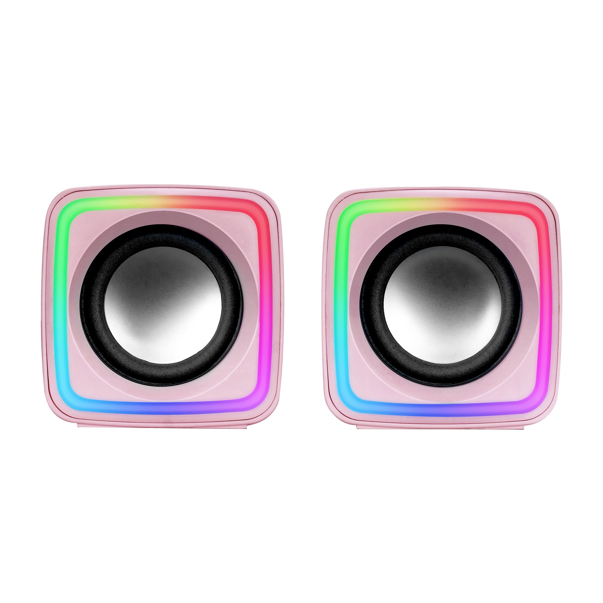 Mars Gaming MSCUBEP Компактные RGB игровые колонки 8W DSP / розовые (MSCUBEP)