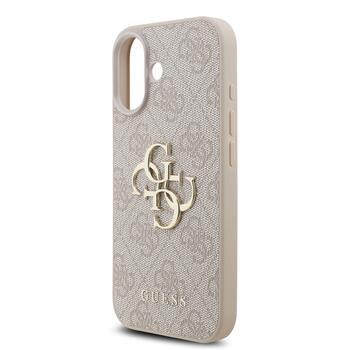 Guess PU 4G Metal Logo Strap Case Aizsargapvalks priekš iPhone 17 / rozā (GUHCP17SP4GMGSP)