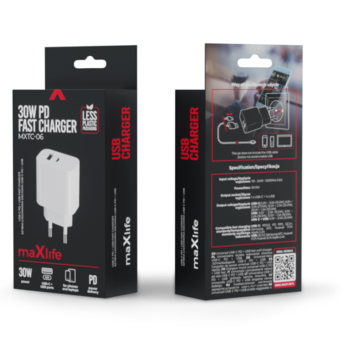 Maxlife MXTC-06 Lādētājs USB-C / USB / 30W (MXTC-06)