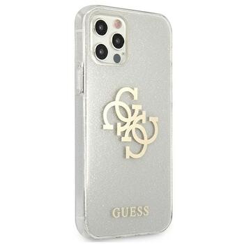 Guess GUHCP12LPCUGL4GTR Glitter 4G Big Logo Защитный чехол для iPhone 12 Pro Max 6,7