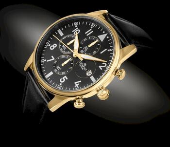 Giewont Chronograph Sapphire Vīriešu pulkstenis / melni zeltains (GW5630-A4)