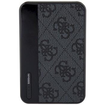 Guess Powerbank 15W GUPB5LP4GEGK 5000mAh 4G Leather Metal Logo Внешний аккумулятор / чёрный (GUPB5LP4GEGK)