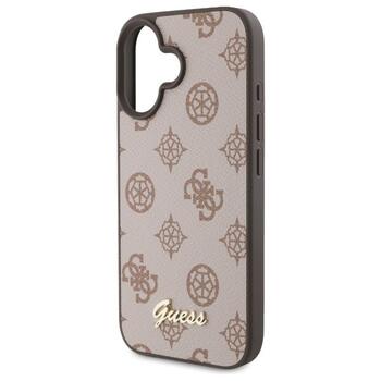 Guess GUHMP16SPGPYSW Peony Script MagSafe Защитный чехол для iPhone 16 6.1
