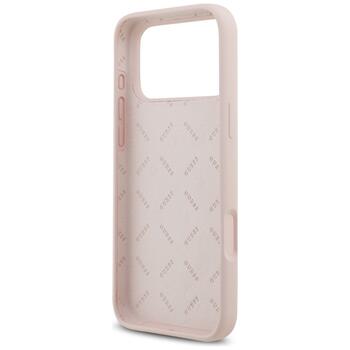 Guess Silicone Big 4G Script Case Защитный чехол для iPhone 17 Pro Max / розовый (GUHCP17XSC4GSMP)