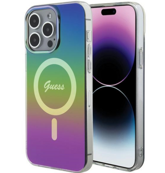 Guess IML MagSafe Iridescent Case Защитный Чехол для Apple iPhone 15 Pro (GUHMP15LHITSK)