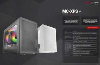 Mars Gaming MCXPSW mATX Ultra-Compact Gaming PC Case with MESH & Glass Panel (MCXPSW)